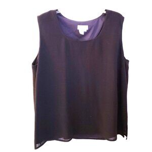 Elana 100% Wool Grey Fully Lined LIghtweight Sleeveless Top Size 18 NWT